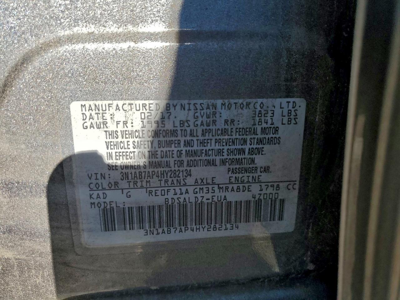 2017 NISSAN SENTRA S photo 13