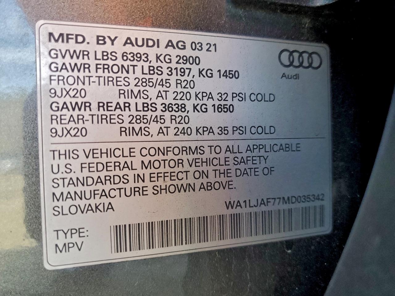 2021 AUDI Q7 PREMIUM PLUS photo 13