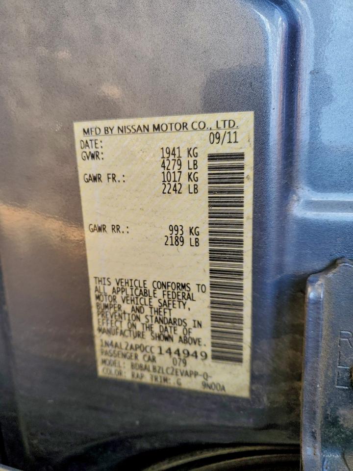 2012 NISSAN ALTIMA BASE photo 13