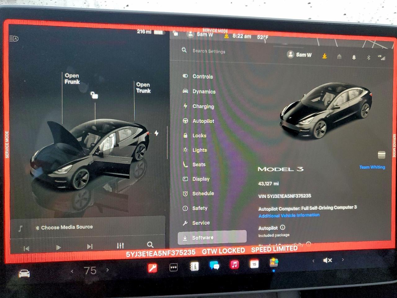 2022 TESLA MODEL 3 photo 9