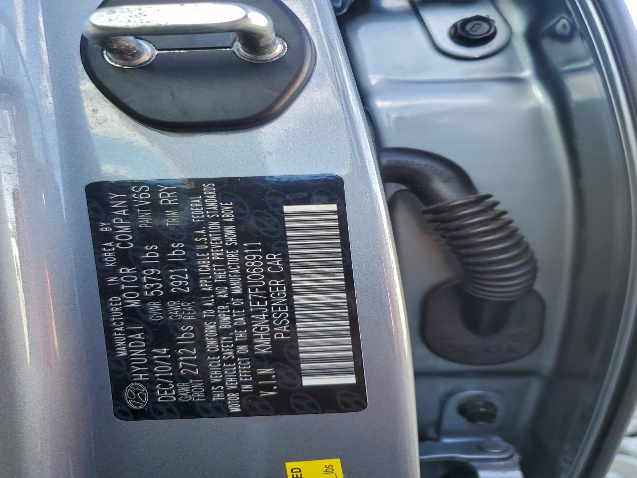 2015 HYUNDAI GENESIS 3.8L photo 12