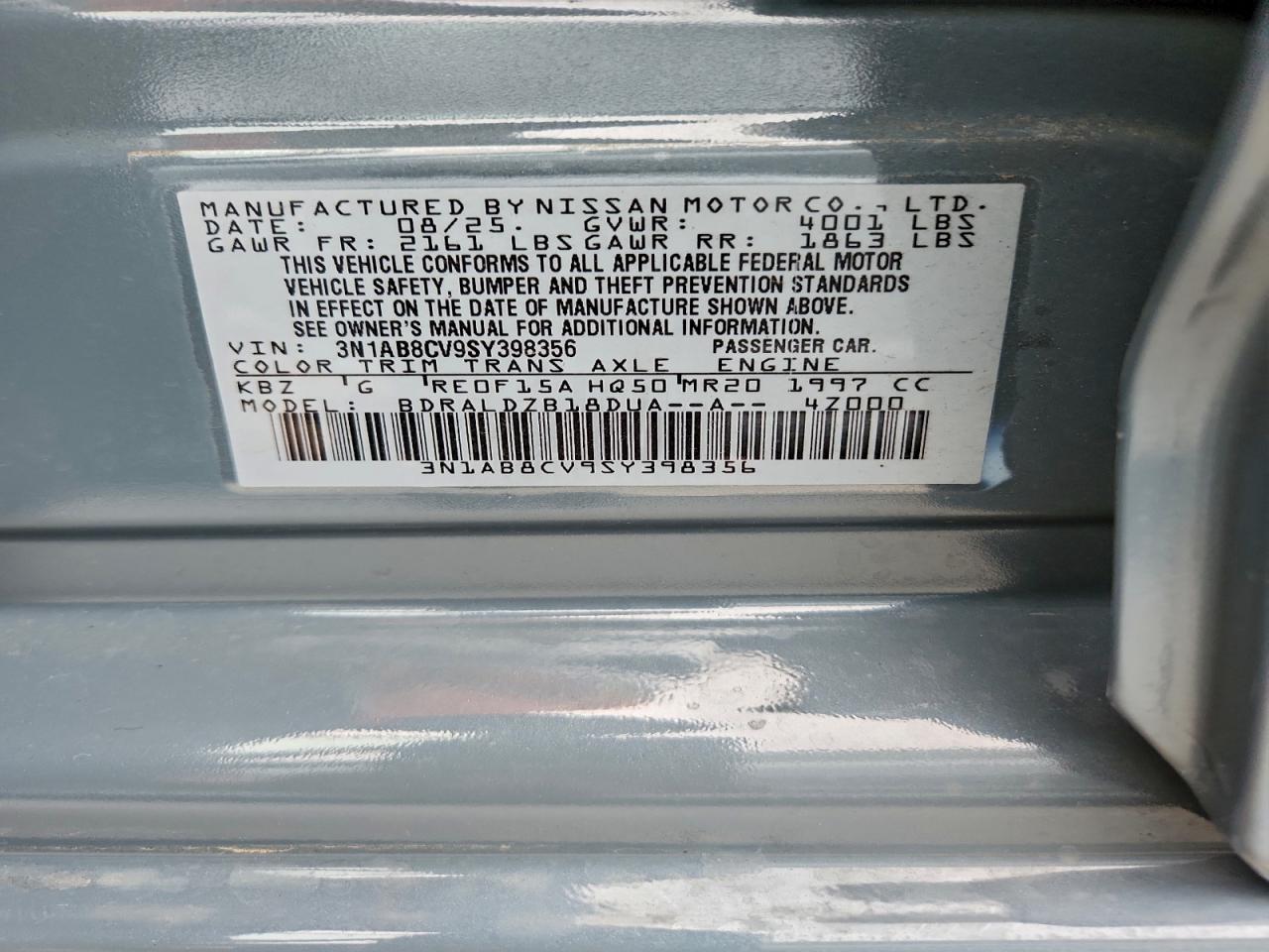2025 NISSAN SENTRA SV photo 12