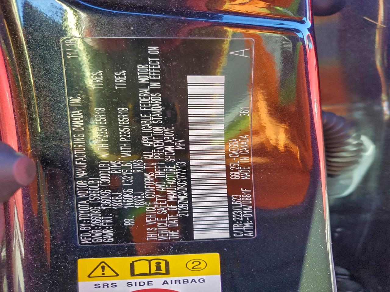 2019 LEXUS RX 350 BASE photo 13