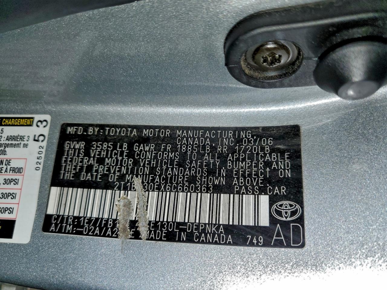 2006 TOYOTA COROLLA CE photo 12