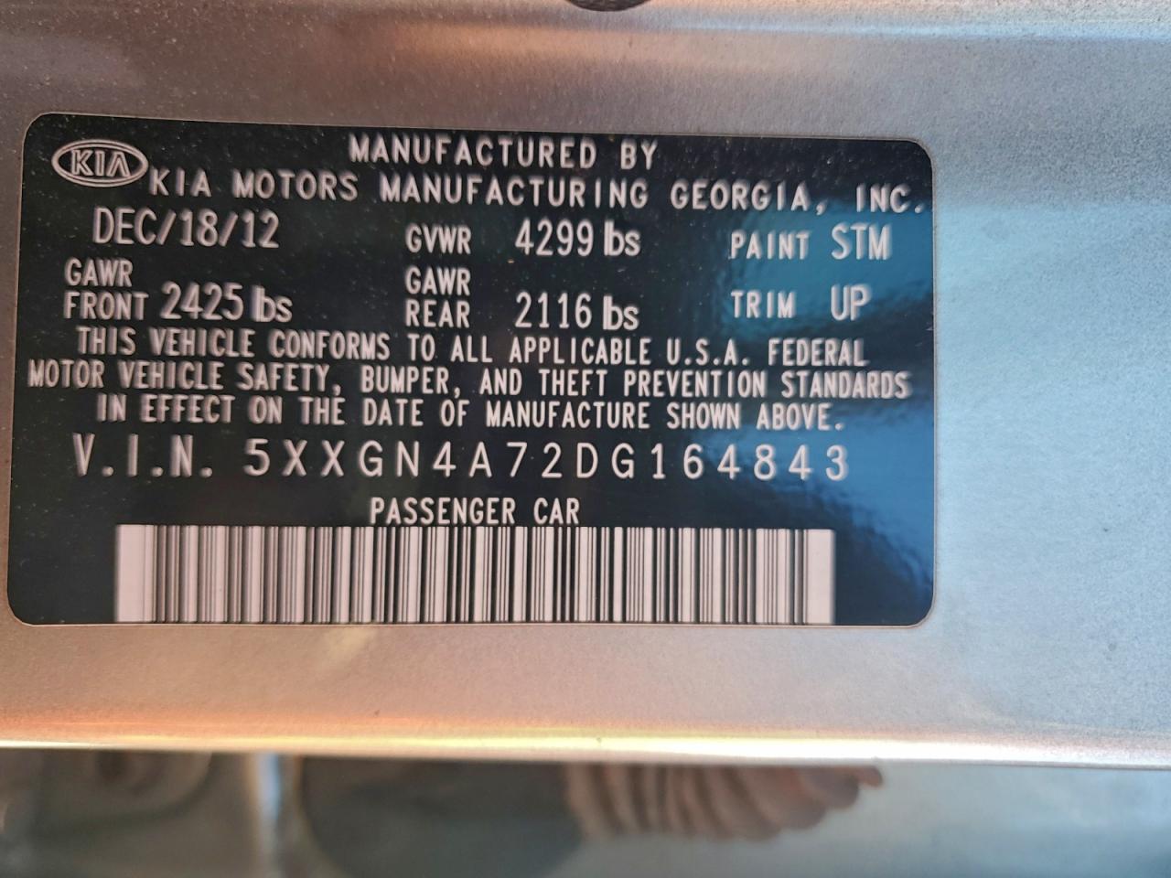 2013 KIA OPTIMA EX photo 25