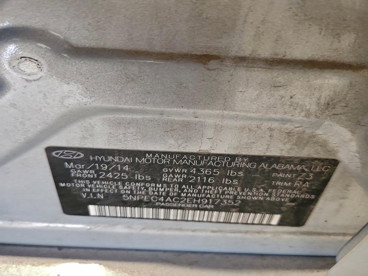 2014 HYUNDAI SONATA SE photo 12