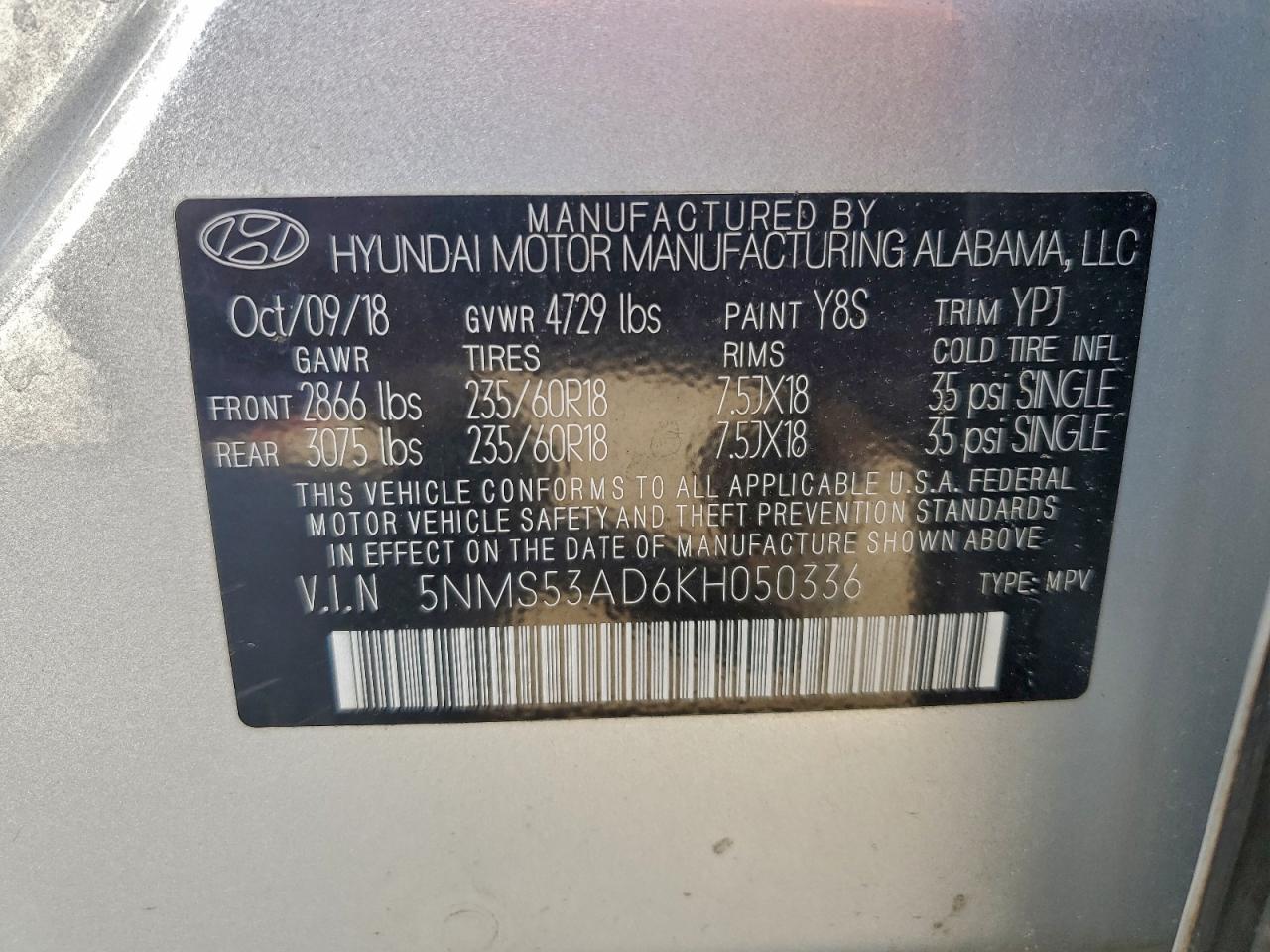2019 HYUNDAI SANTA FE LIMITED photo 13