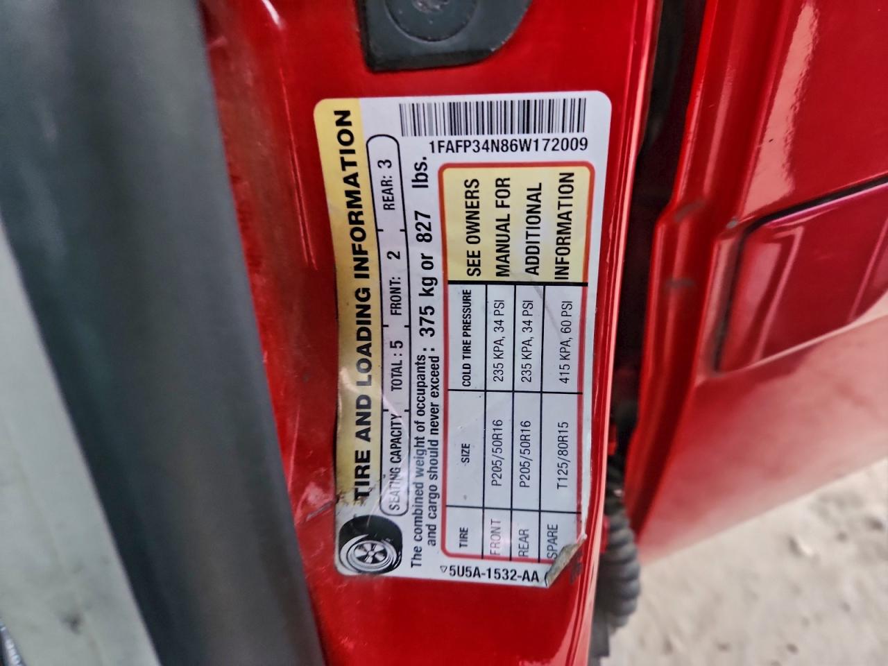 2006 FORD FOCUS ZX4 photo 34