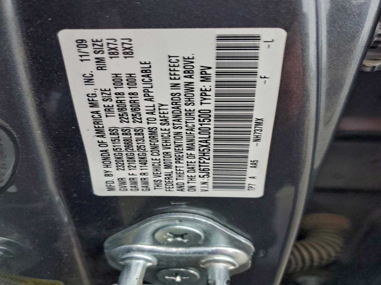 2010 HONDA ACCORD CROSSTOUR EXL photo 12