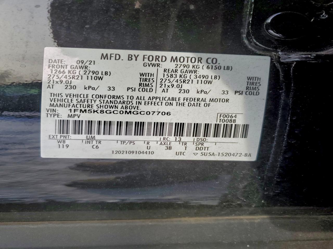 2021 FORD EXPLORER ST photo 13