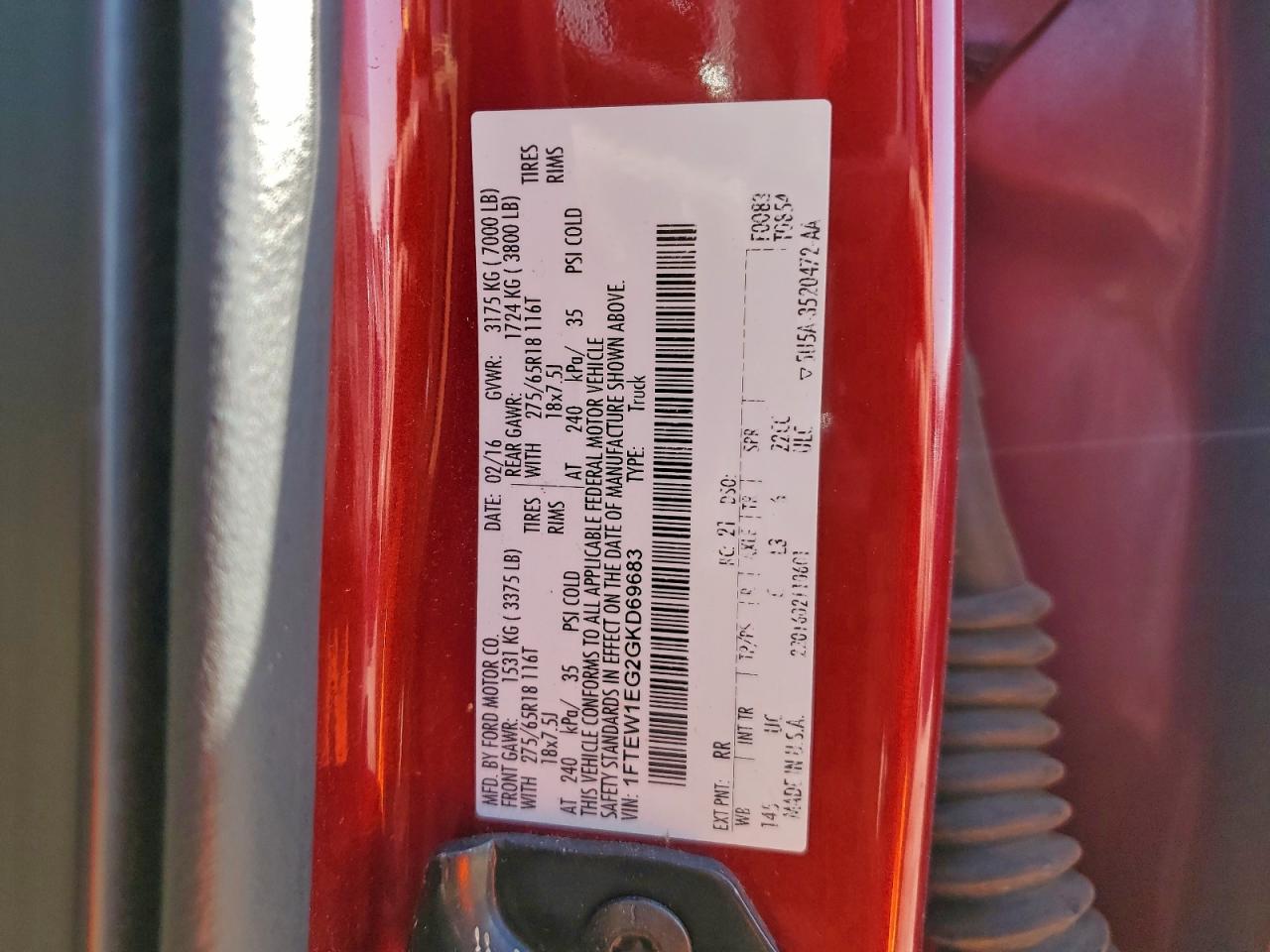 2016 FORD F150 SUPERCREW photo 12