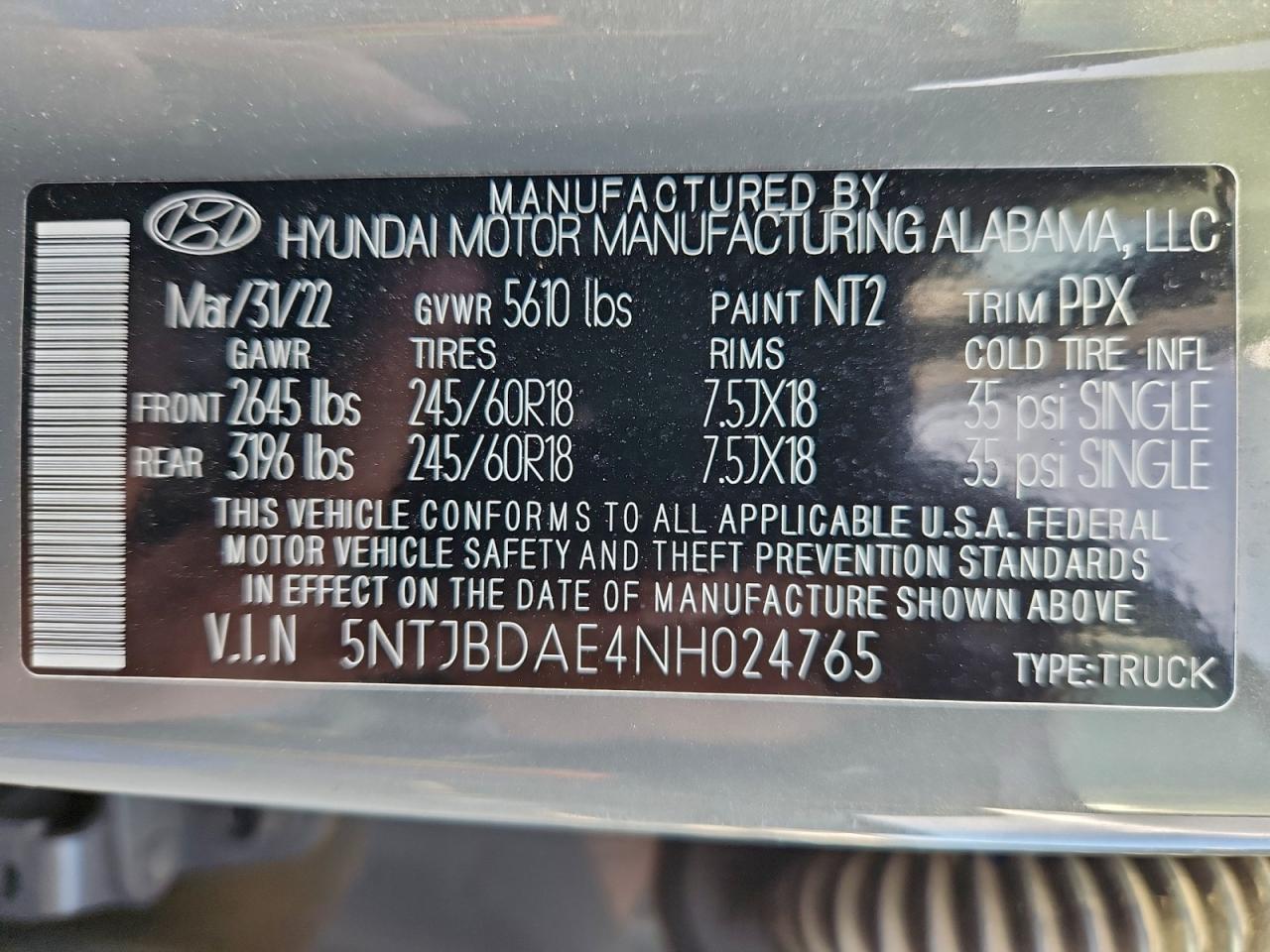 2022 HYUNDAI SANTA CRUZ SEL photo 13