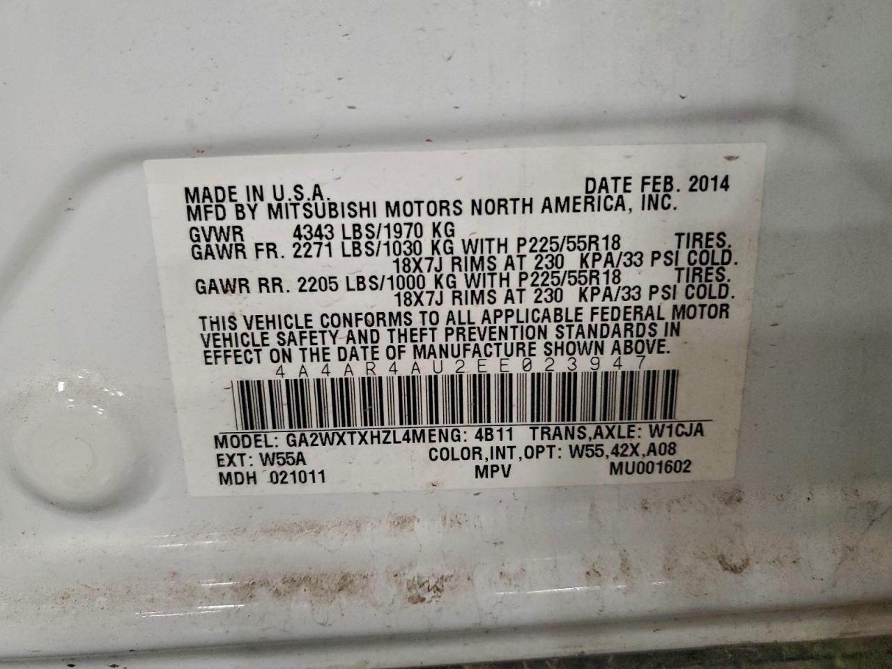 2014 MITSUBISHI OUTLANDER SPORT SE photo 14