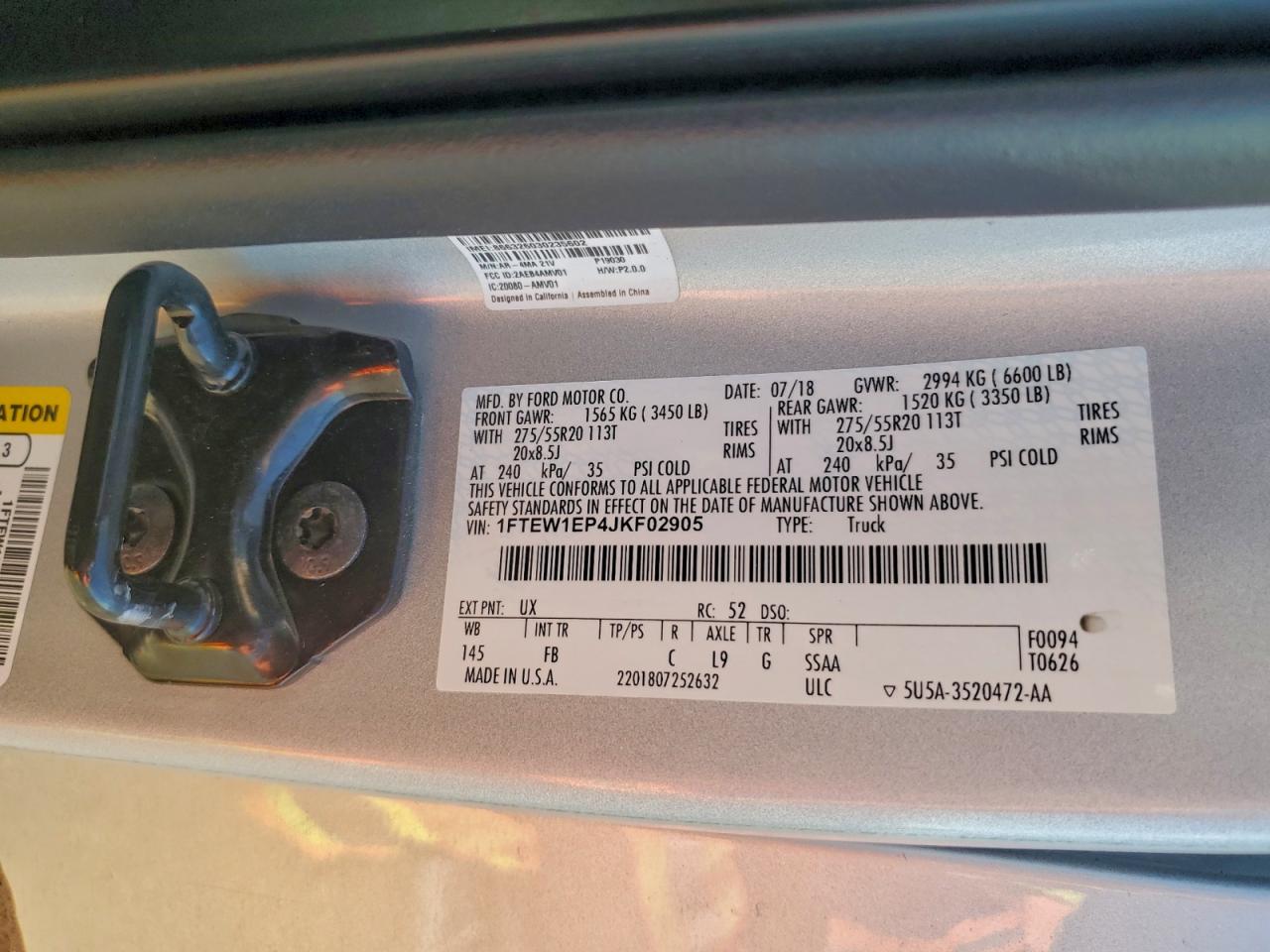 2018 FORD F150 SUPERCREW photo 23