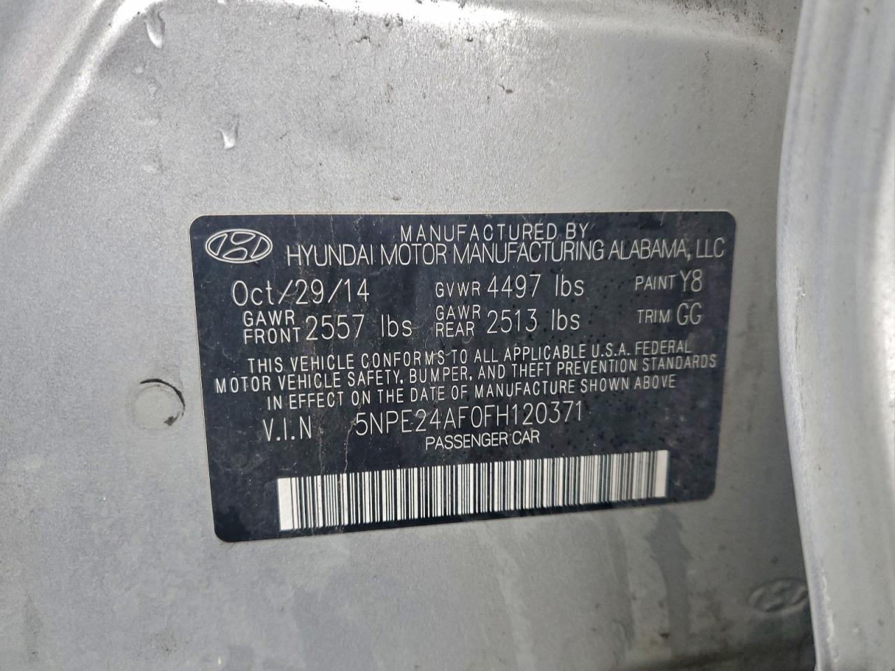 2015 HYUNDAI SONATA SE photo 12