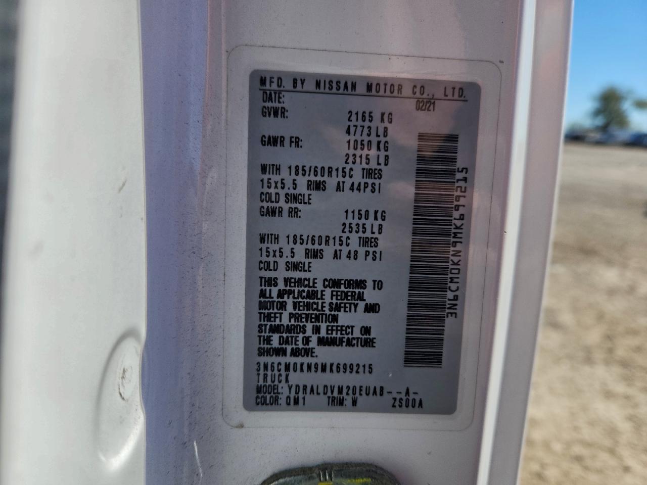 2021 NISSAN NV200 2.5S photo 13