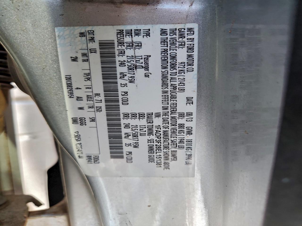 2014 FORD FOCUS SE photo 12