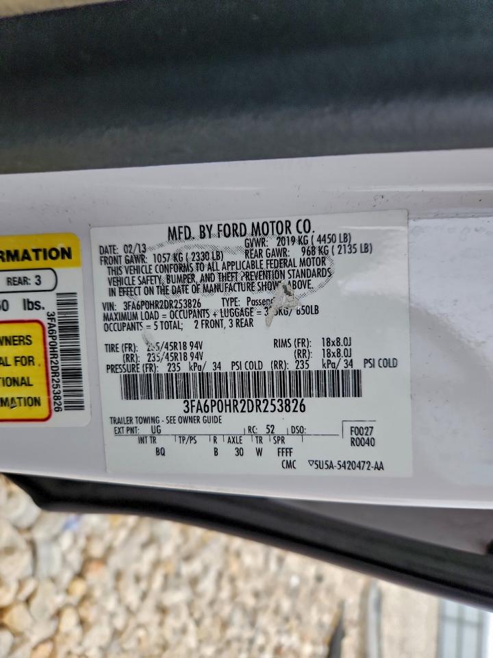 2013 FORD FUSION SE photo 13
