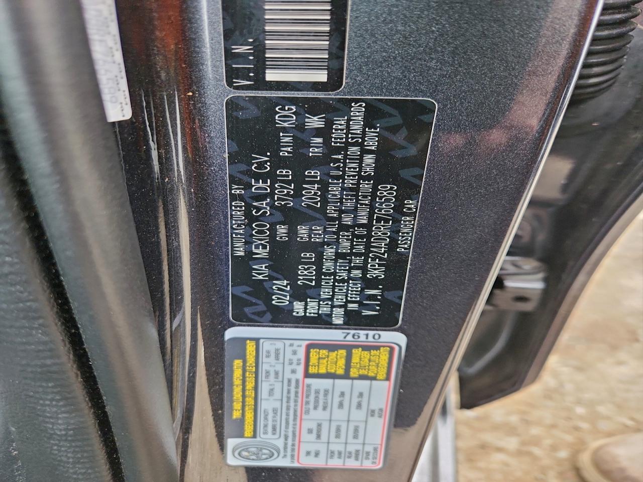 2024 KIA FORTE LX photo 12