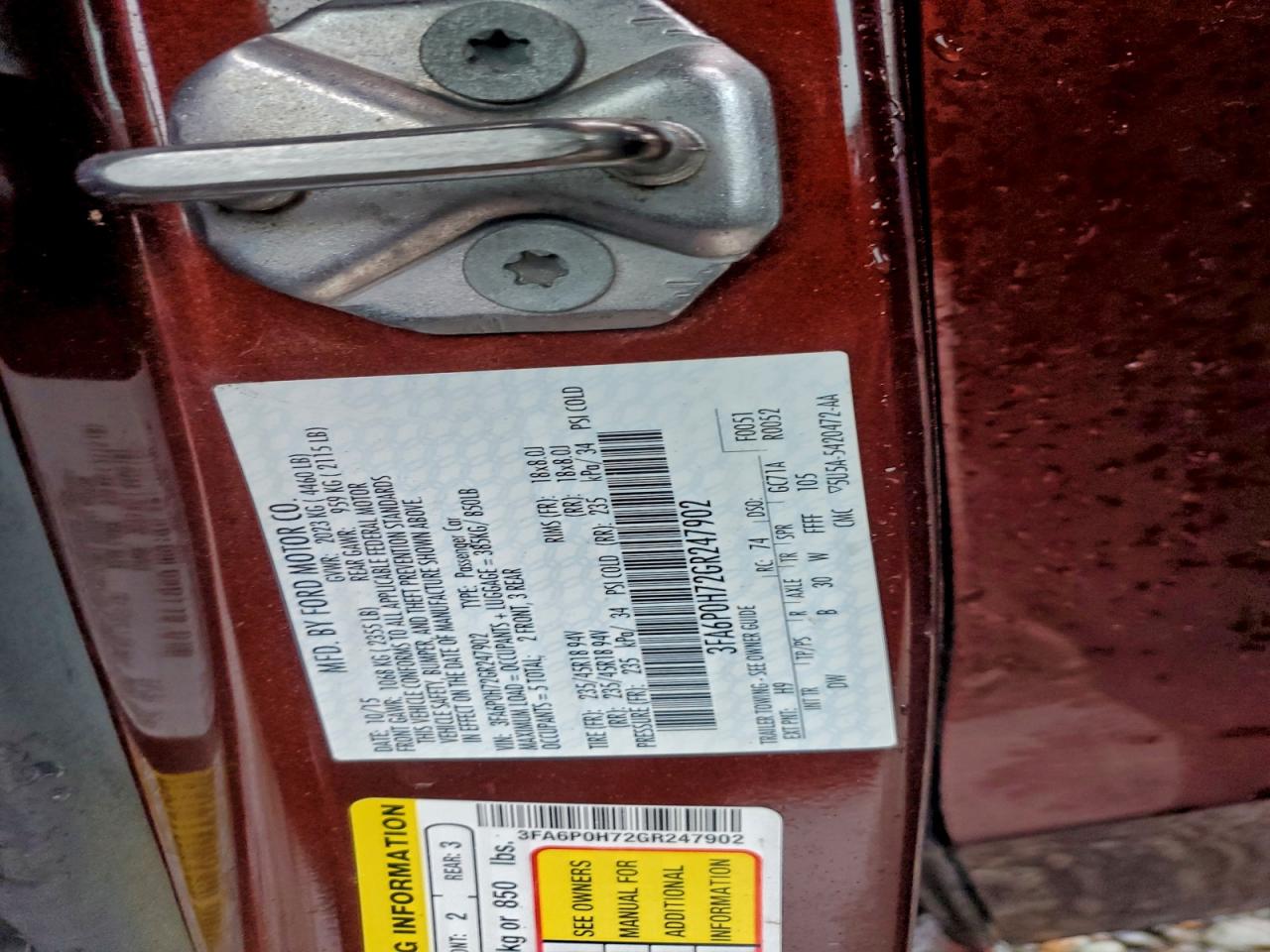 2016 FORD FUSION SE photo 12
