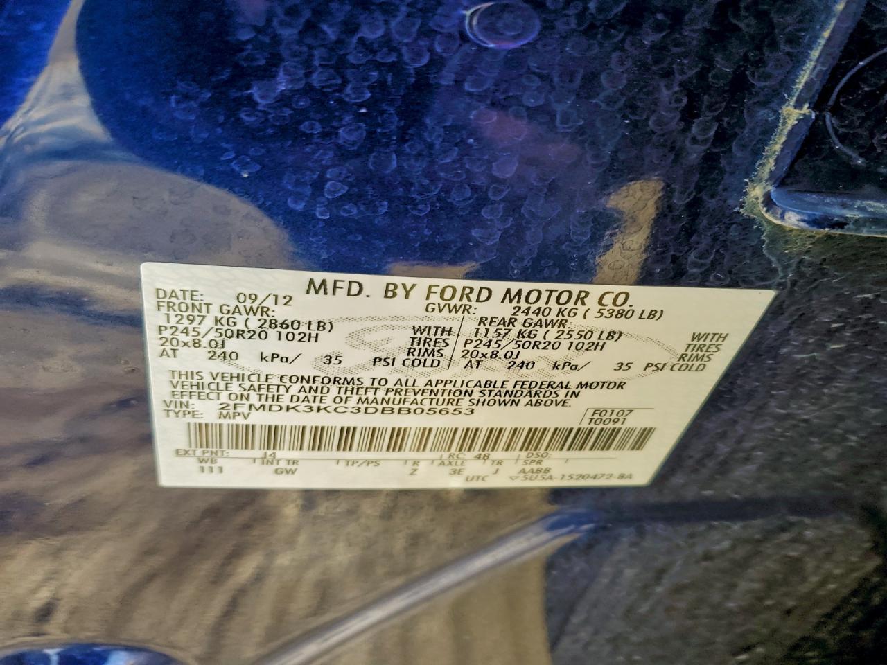2013 FORD EDGE LIMITED photo 25