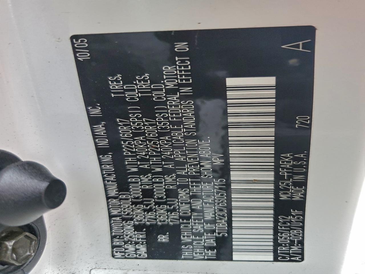 2006 TOYOTA SIENNA LE photo 13