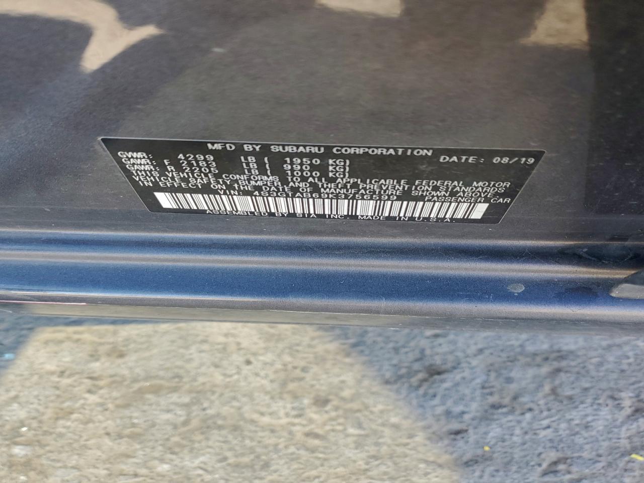 2019 SUBARU IMPREZA photo 12