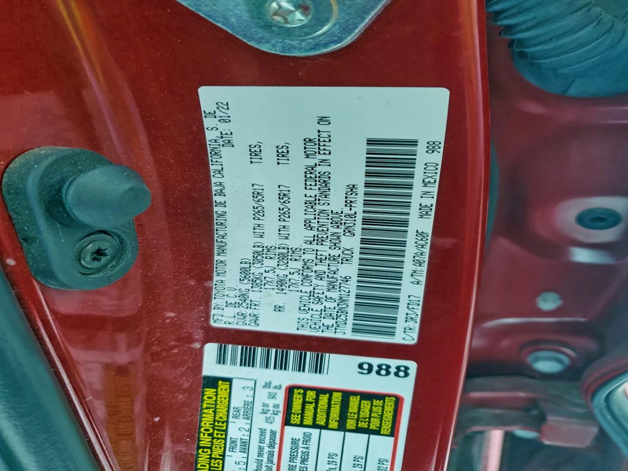 2022 TOYOTA TACOMA DOUBLE CAB photo 13