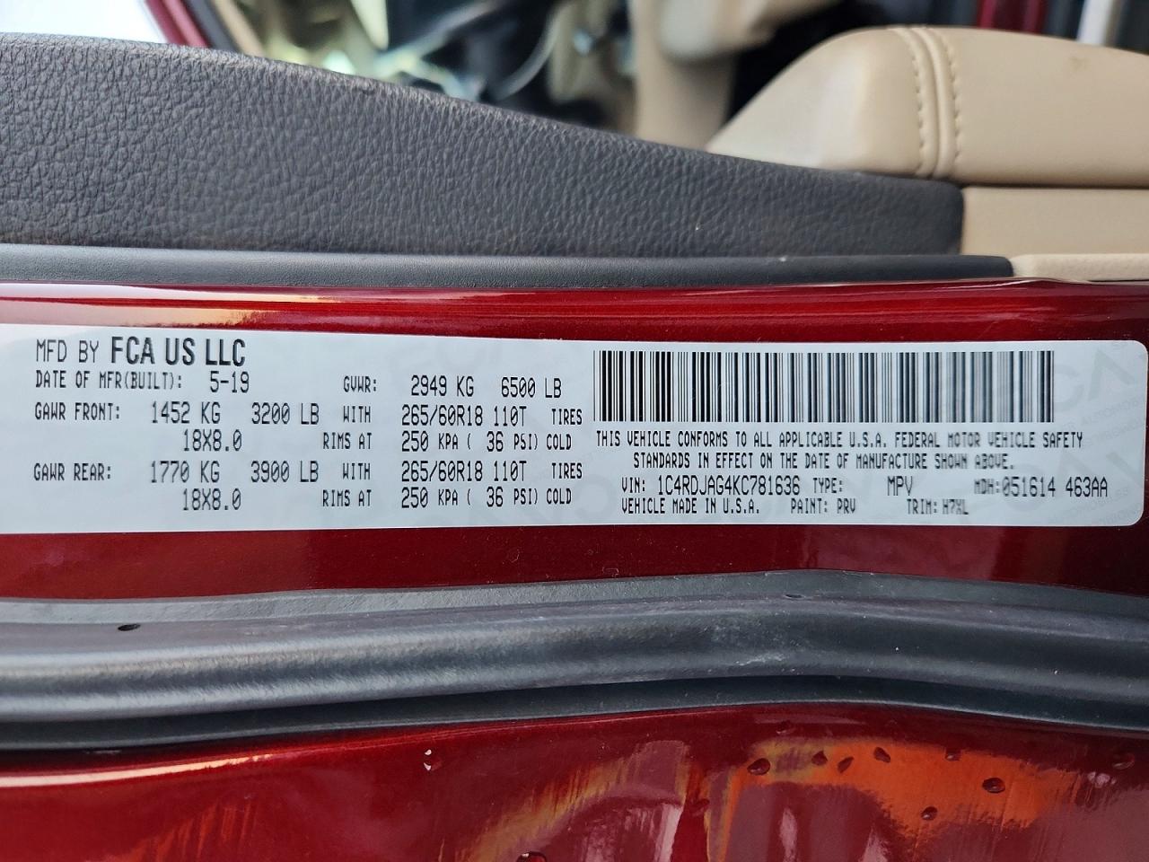 2019 DODGE DURANGO SXT photo 14