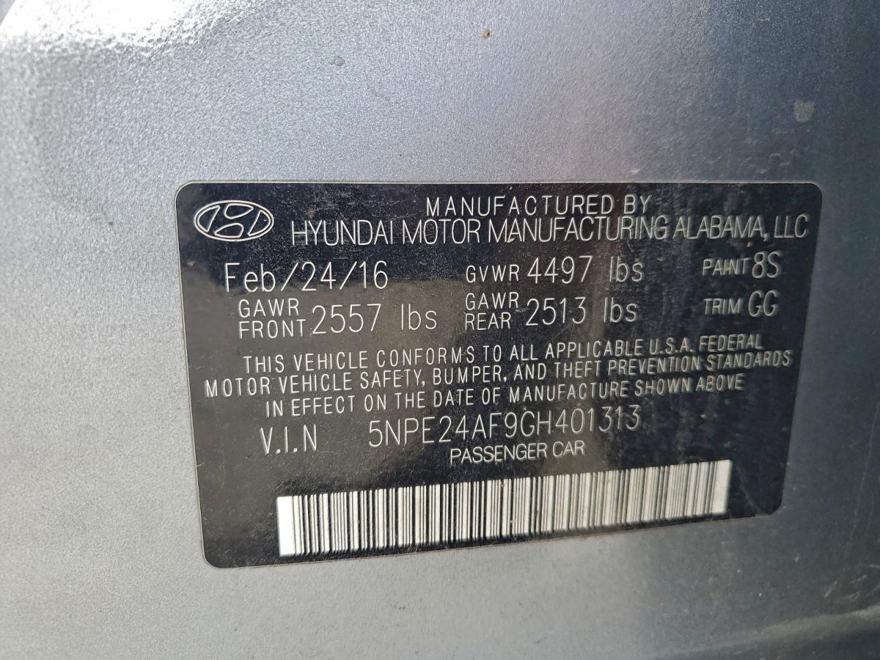 2016 HYUNDAI SONATA SE photo 13