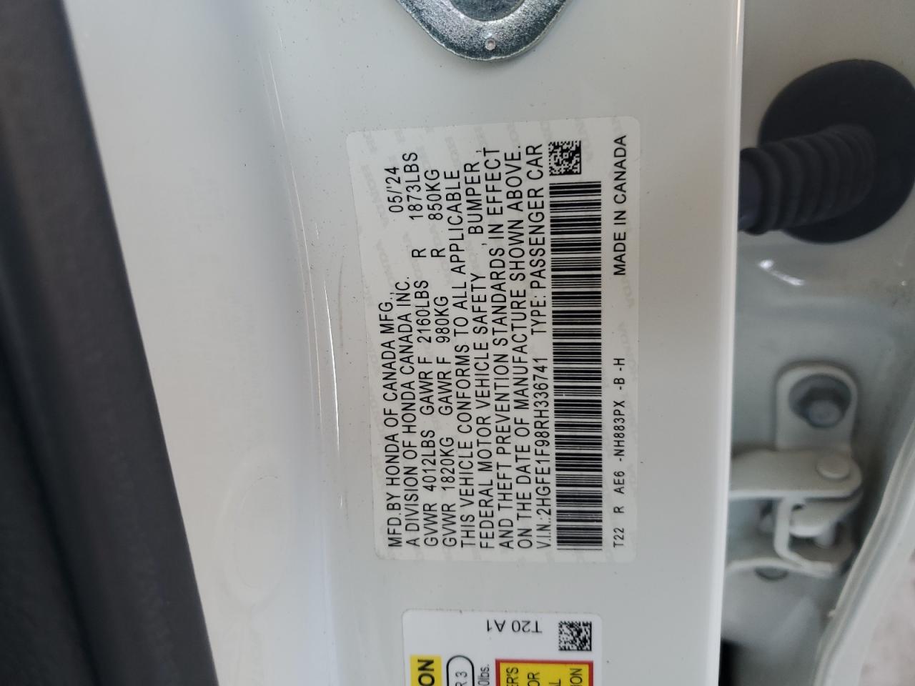 2024 HONDA CIVIC TOURING photo 12