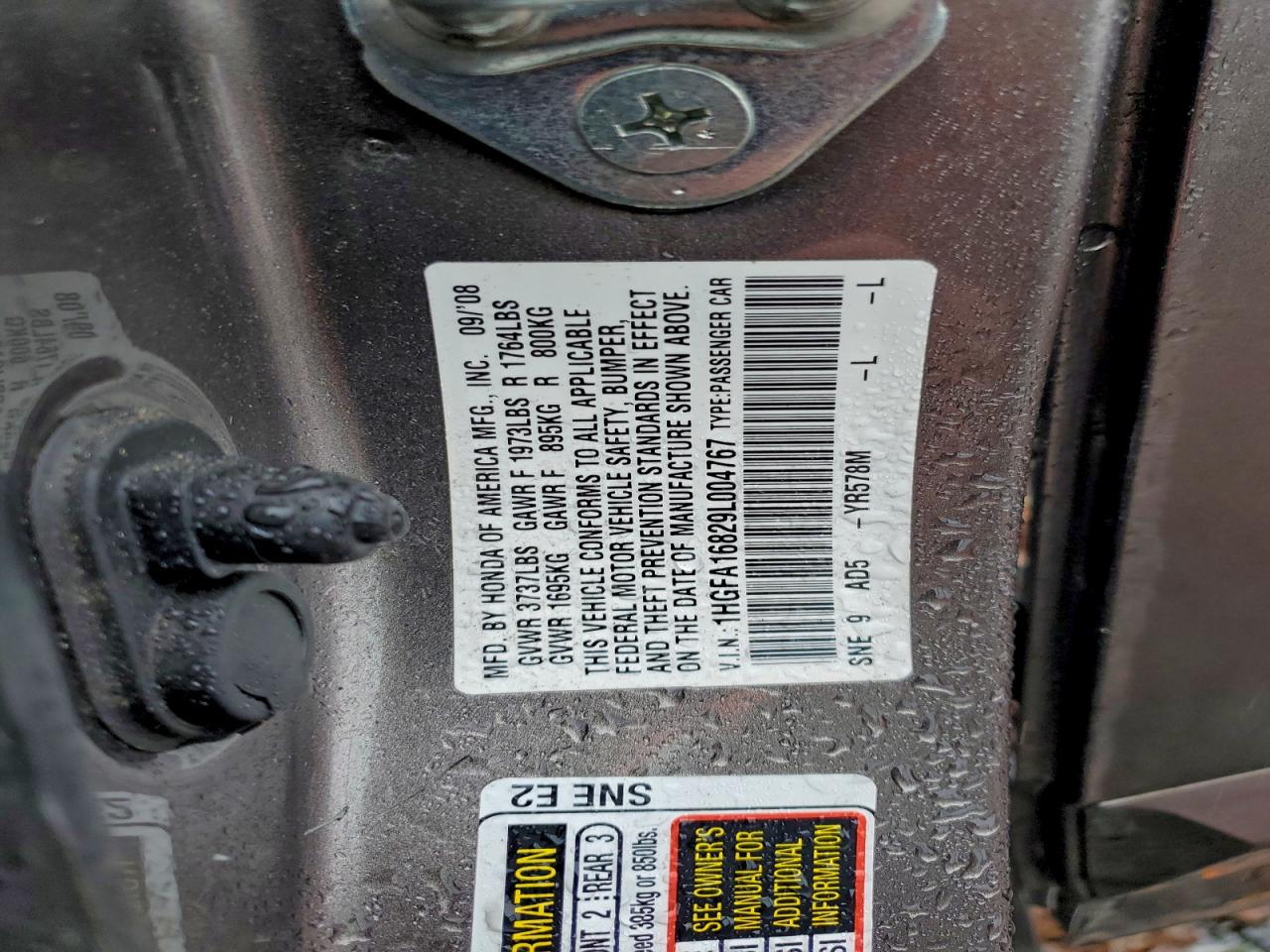 2009 HONDA CIVIC EX photo 12