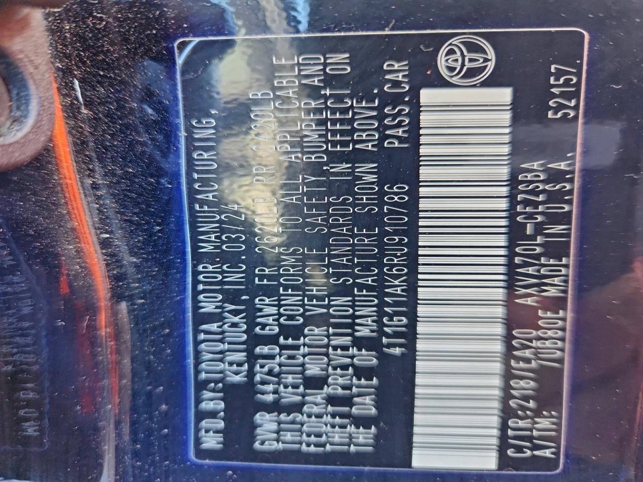2024 TOYOTA CAMRY SE NIGHT SHADE photo 13