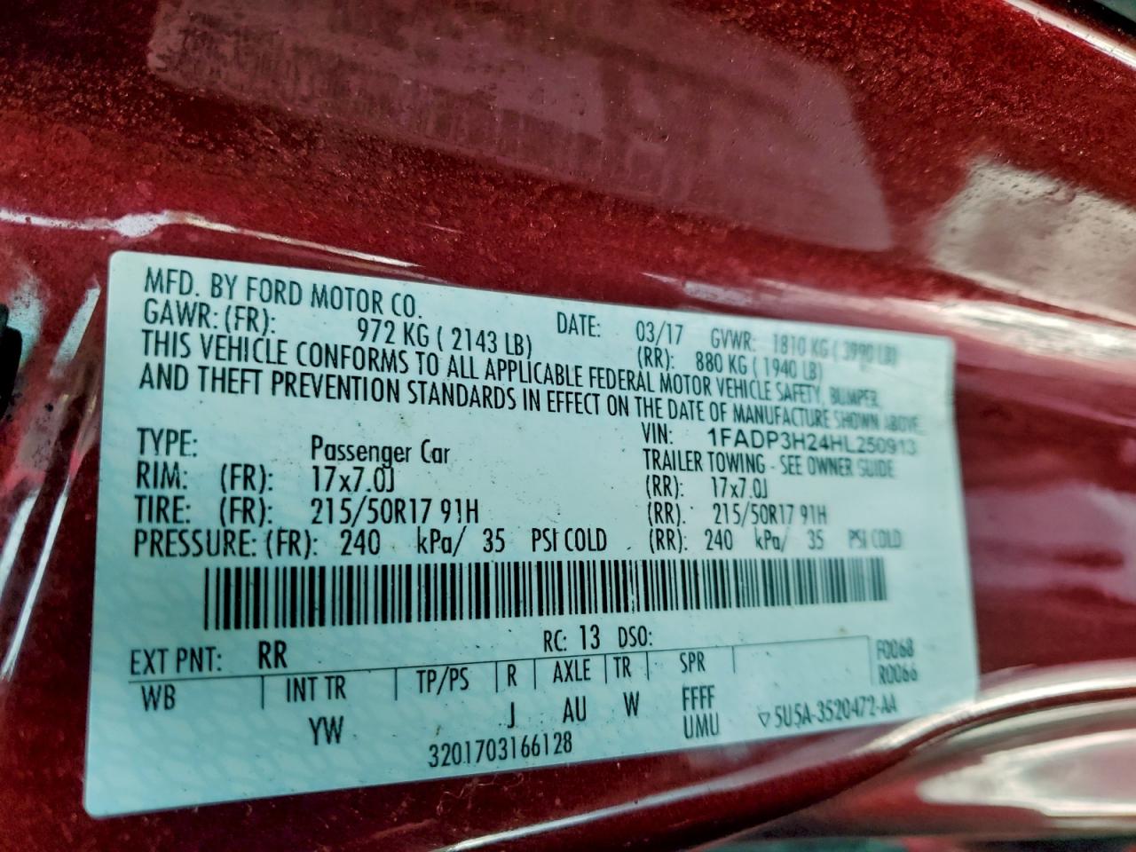 2017 FORD FOCUS SEL photo 12