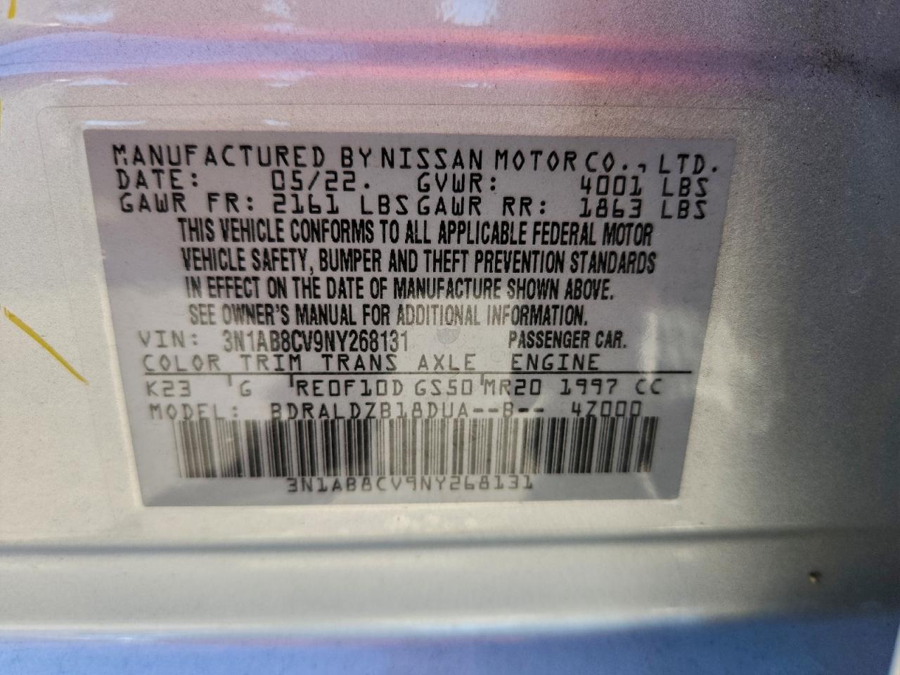 2022 NISSAN SENTRA SV photo 12