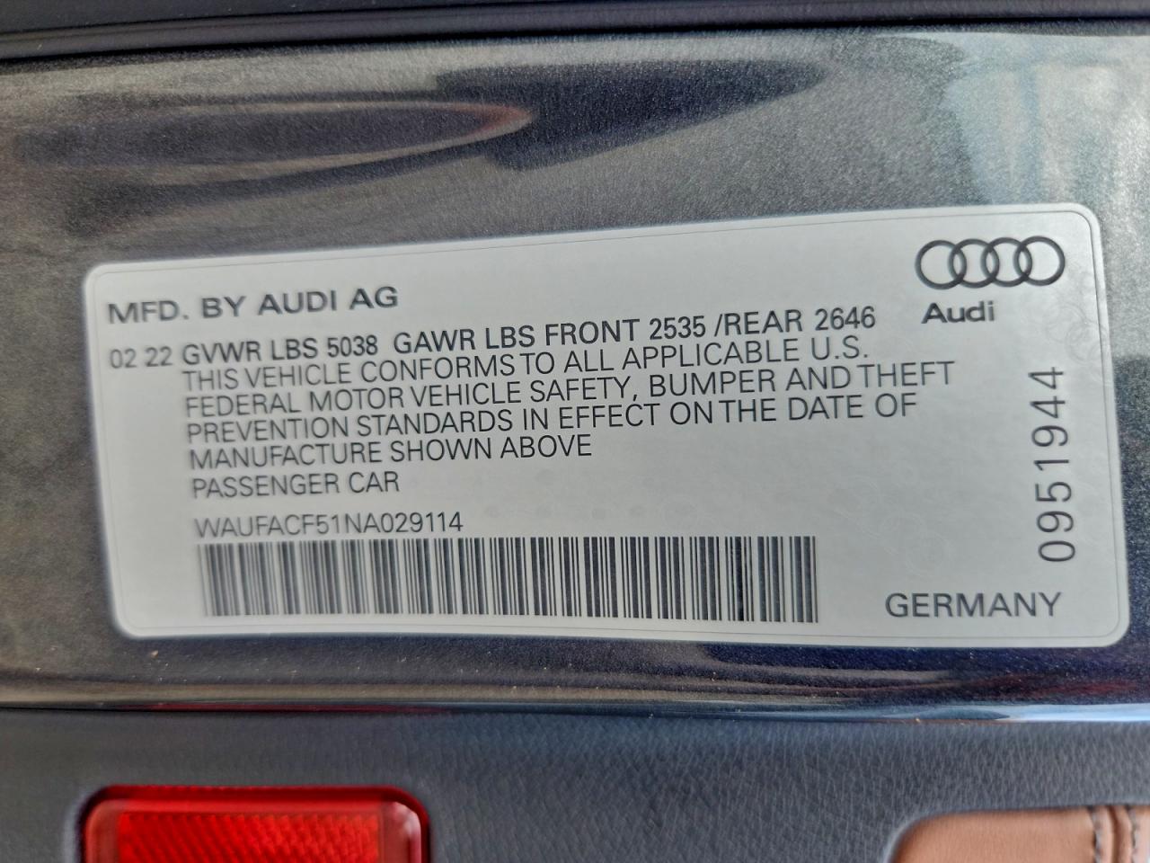 2022 AUDI A5 PREMIUM PLUS 45 photo 12