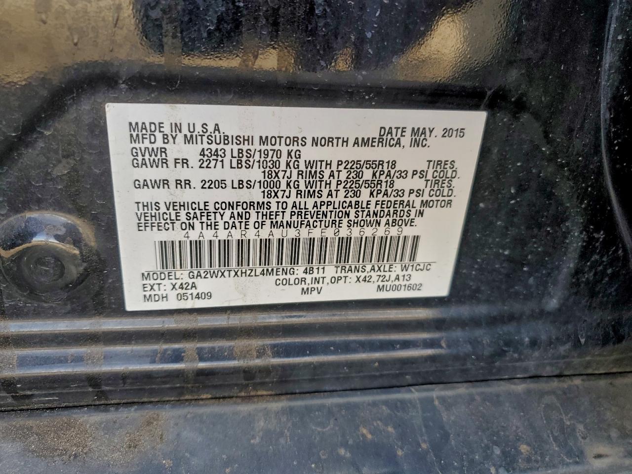 2015 MITSUBISHI OUTLANDER SPORT SE photo 13