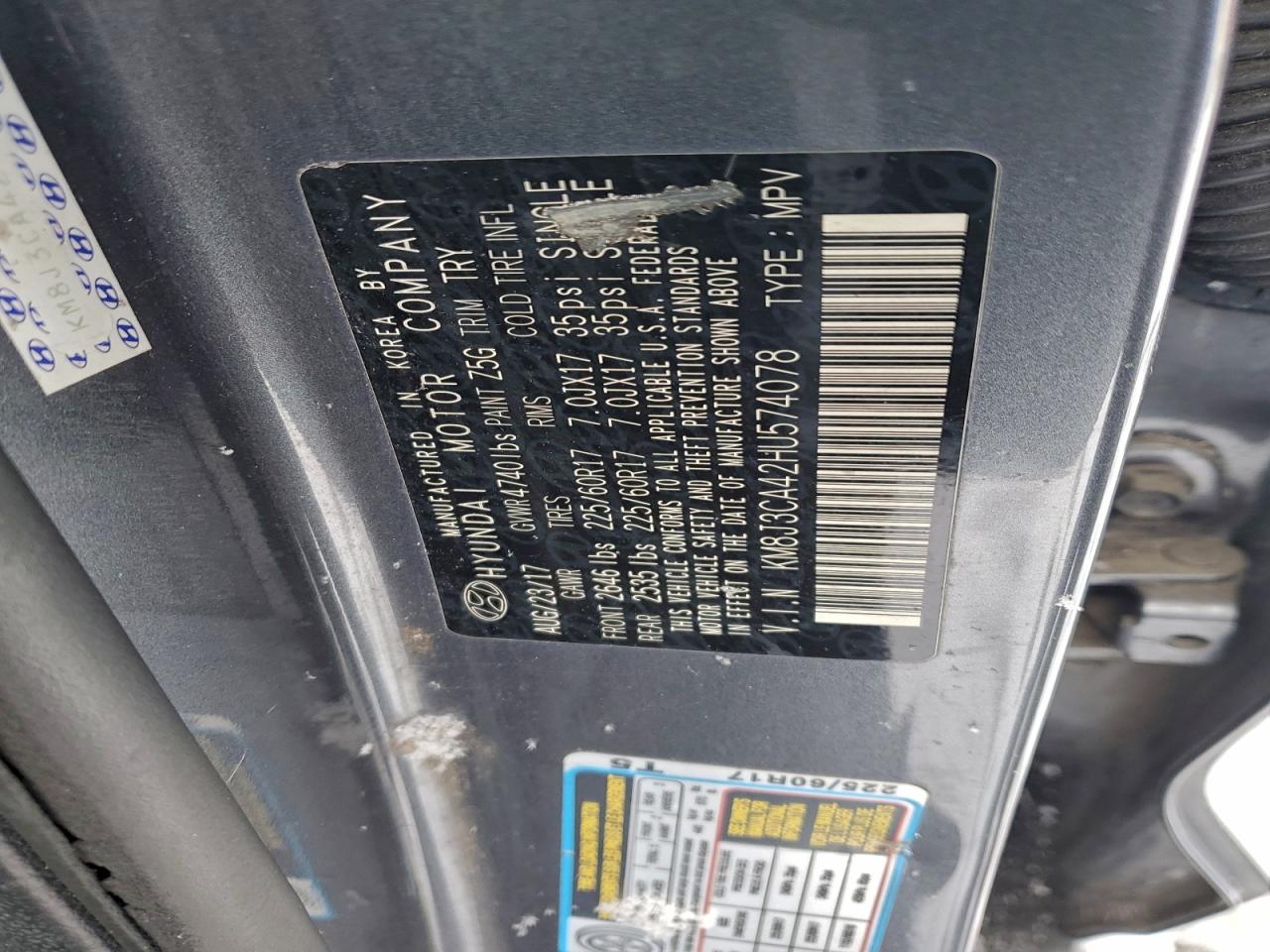 2017 HYUNDAI TUCSON LIMITED photo 13