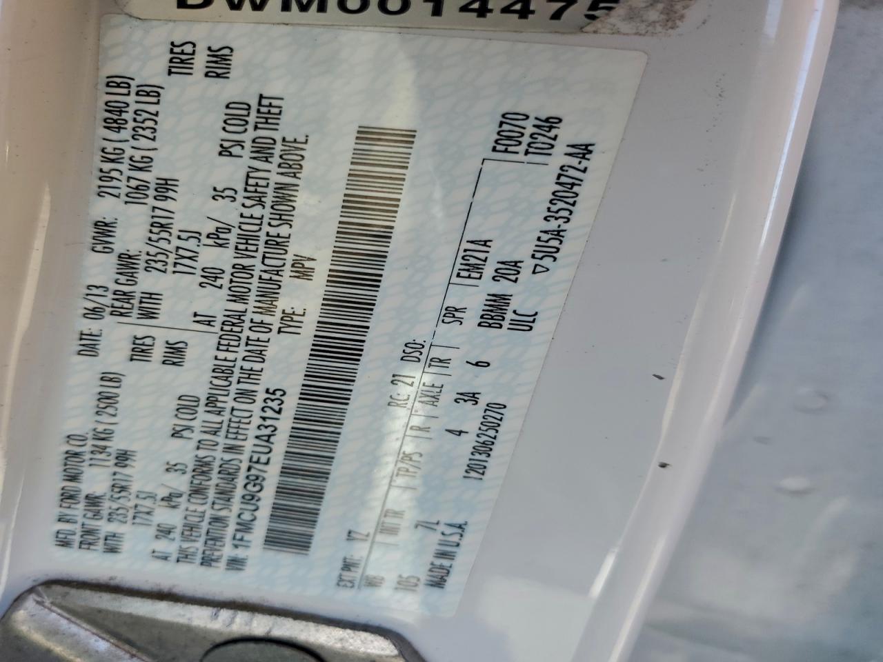2014 FORD ESCAPE SE photo 13