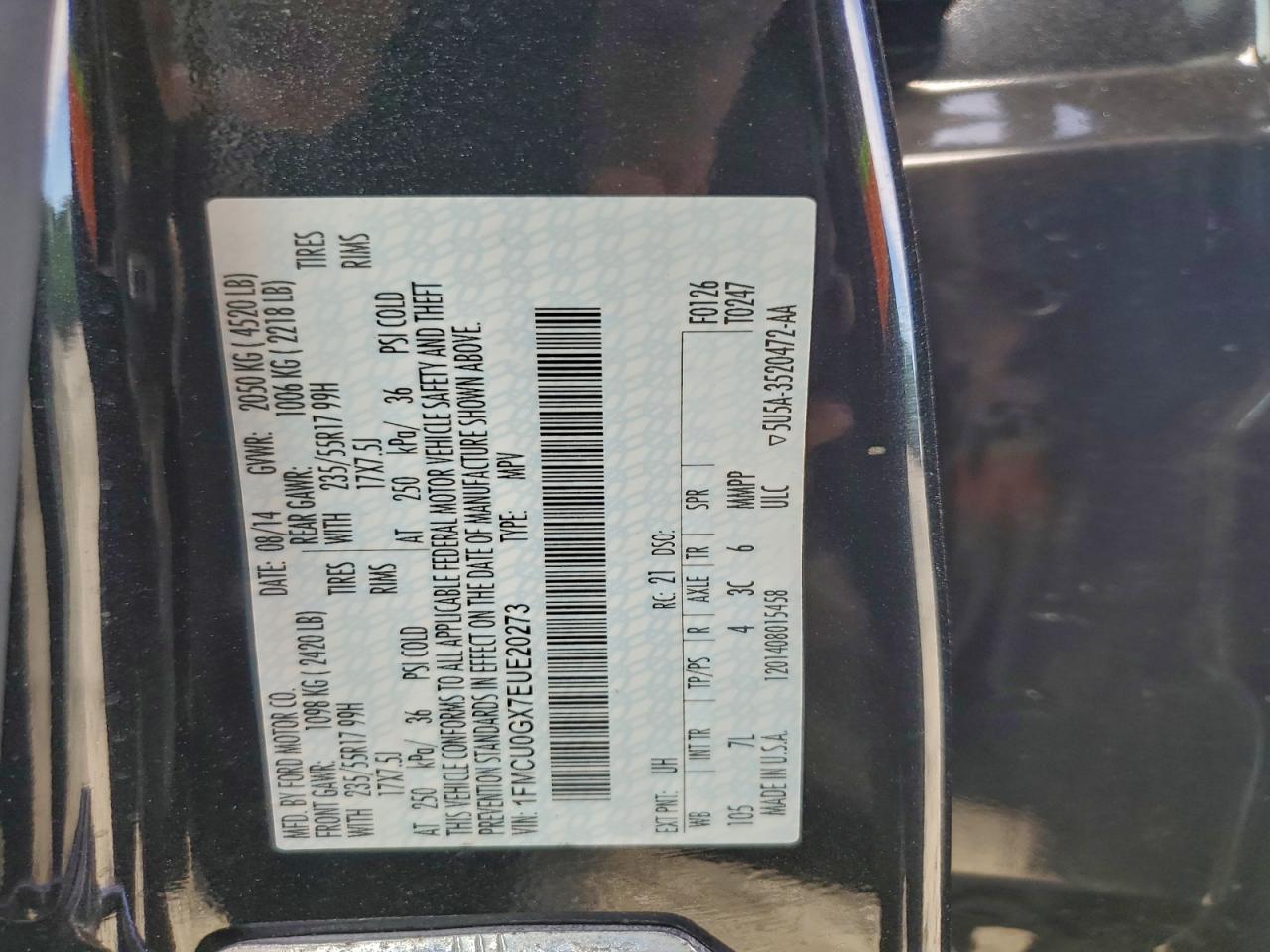 2014 FORD ESCAPE SE photo 13