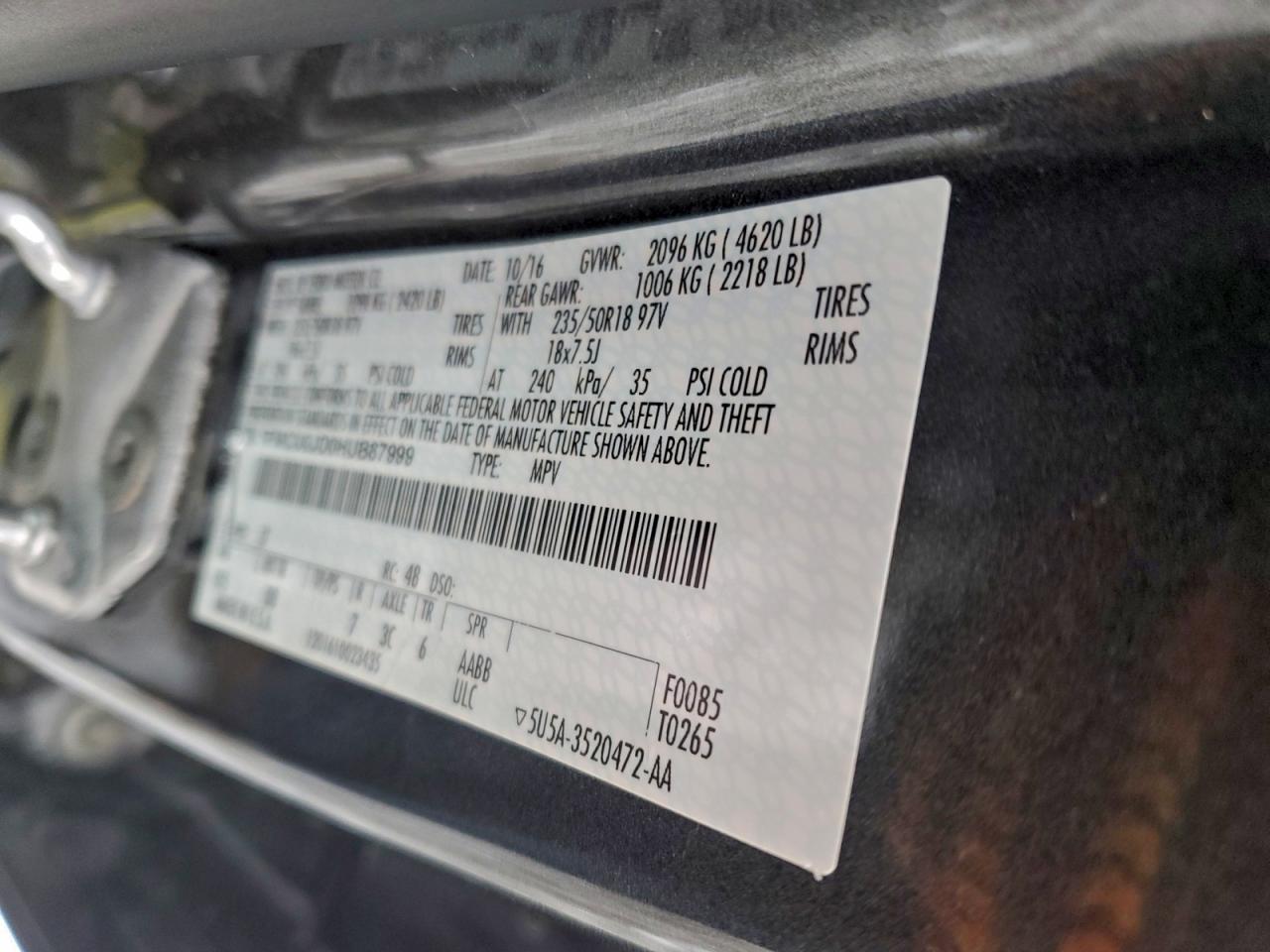 2017 FORD ESCAPE TITANIUM photo 13