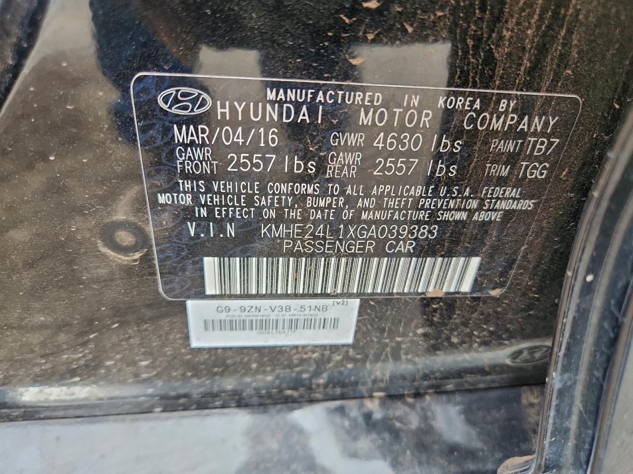 2016 HYUNDAI SONATA HYBRID photo 12