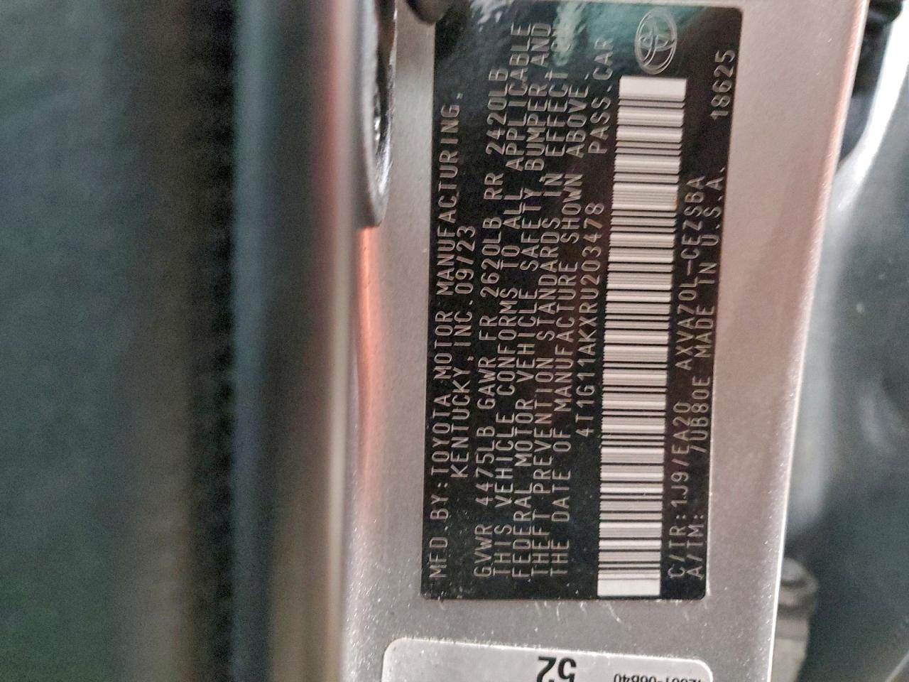 2024 TOYOTA CAMRY SE NIGHT SHADE photo 12