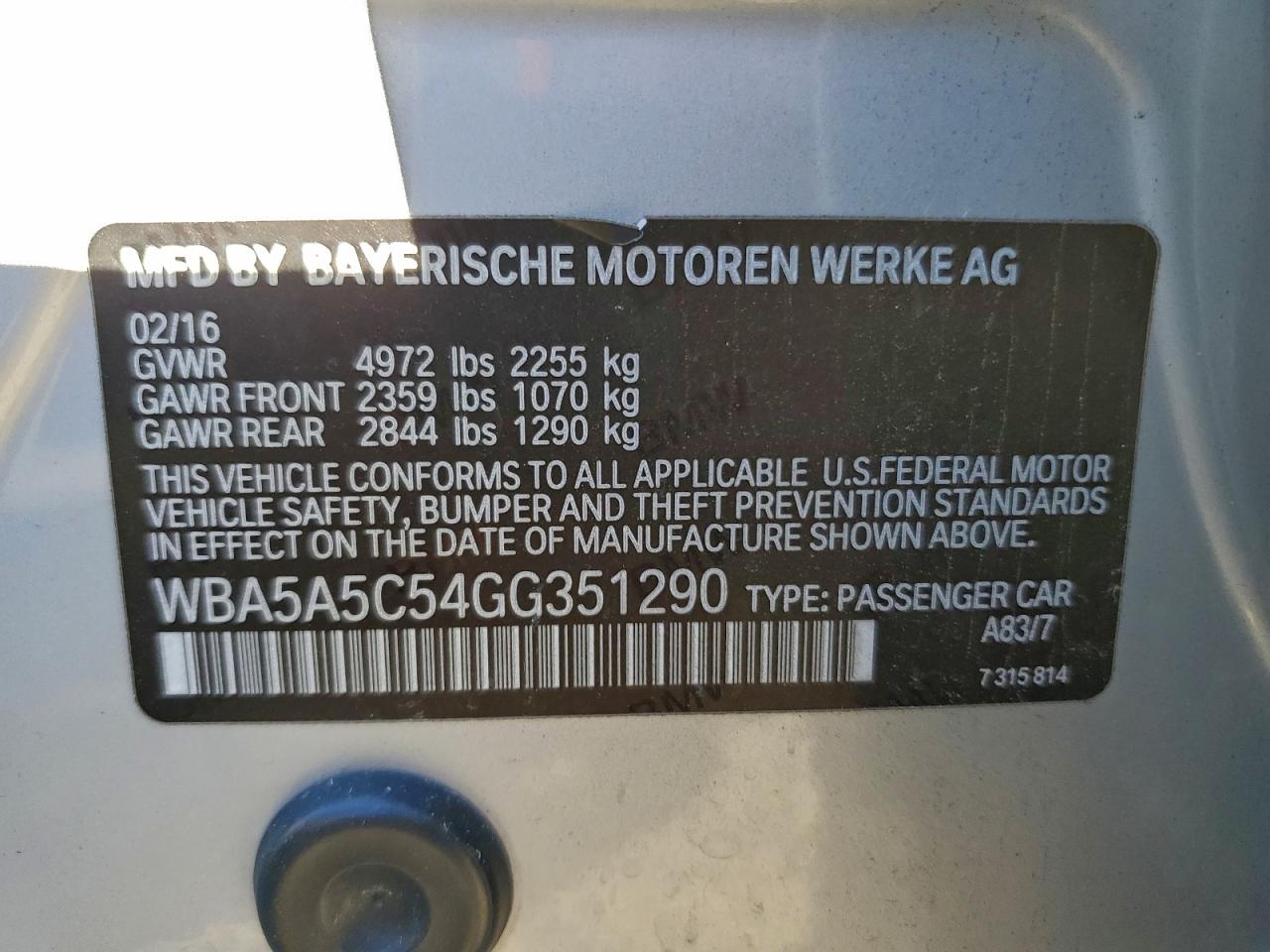 2016 BMW 528 I photo 12