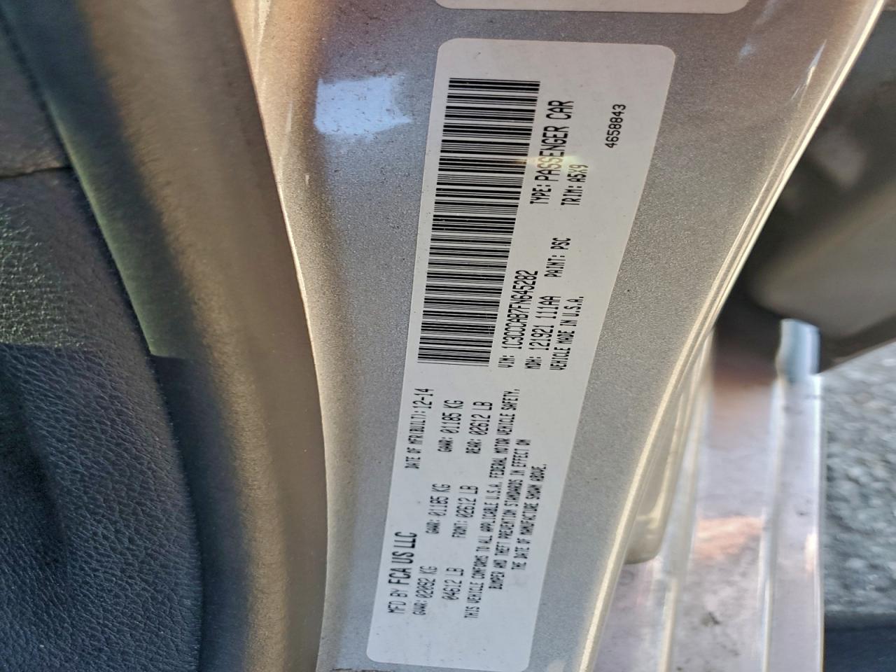 2015 CHRYSLER 200 LIMITED photo 12