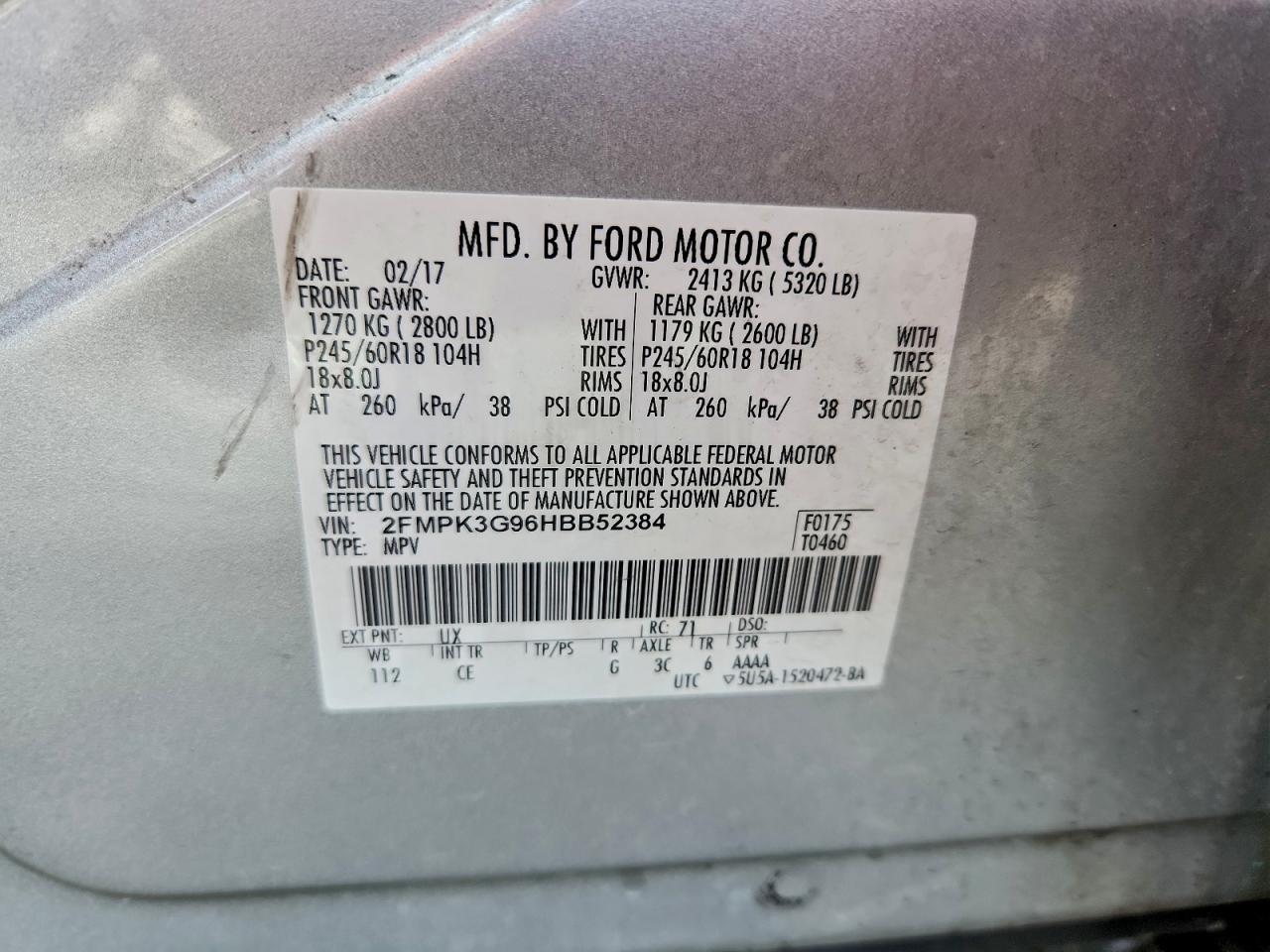 2017 FORD EDGE SE photo 14