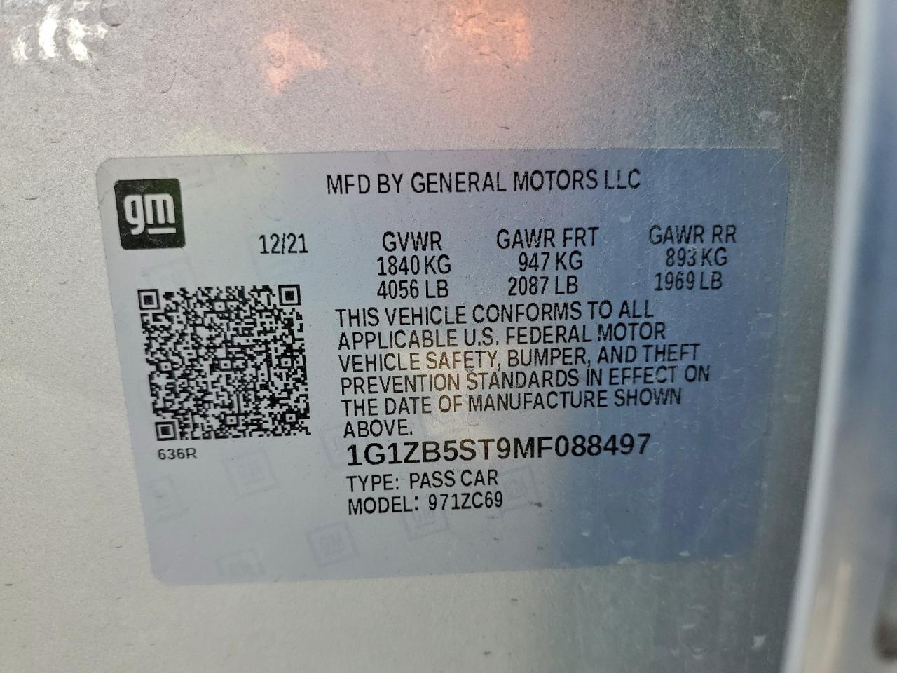2021 CHEVROLET MALIBU LS photo 13
