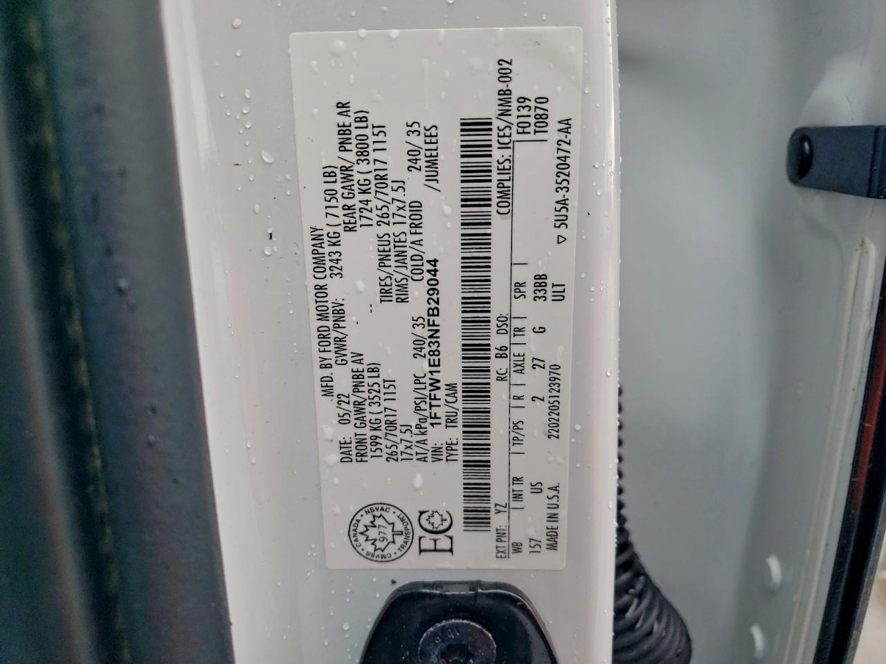 2022 FORD F150 SUPERCREW photo 12