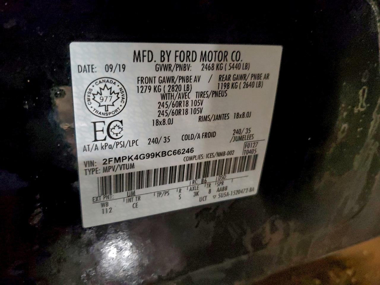 2019 FORD EDGE SE photo 13
