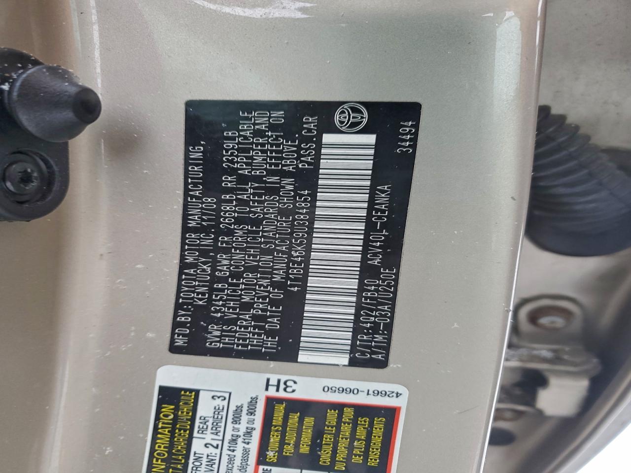 2009 TOYOTA CAMRY BASE photo 12